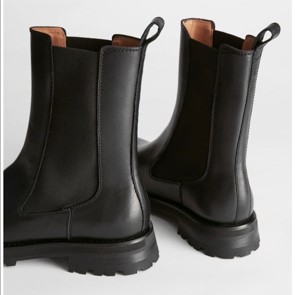 & Other Stories Chunky Sole Leather Chelsea Boots - Picture 8 of 8